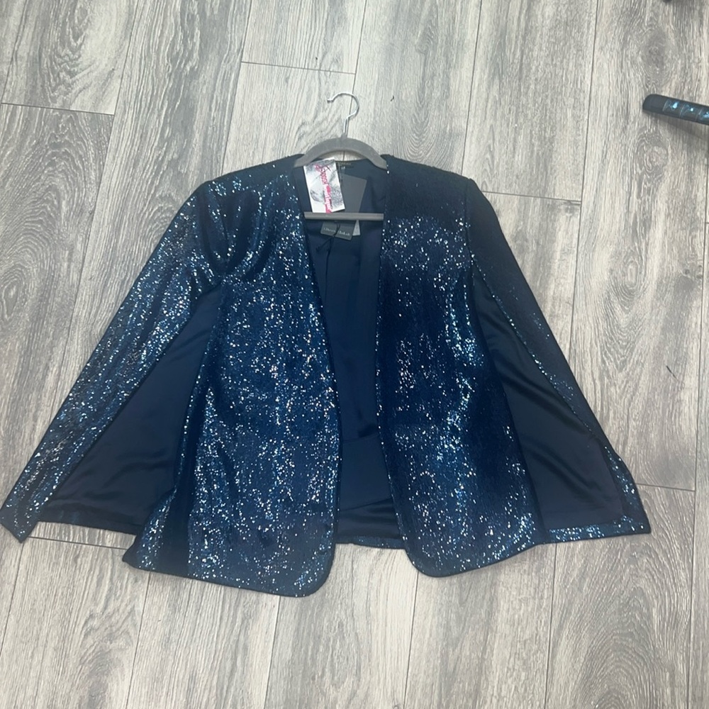 Blue Sequin Cape